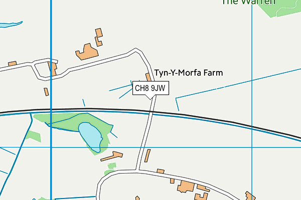 CH8 9JW map - OS VectorMap District (Ordnance Survey) CH8 9JW map - OS VectorMap District (Ordnance Survey)