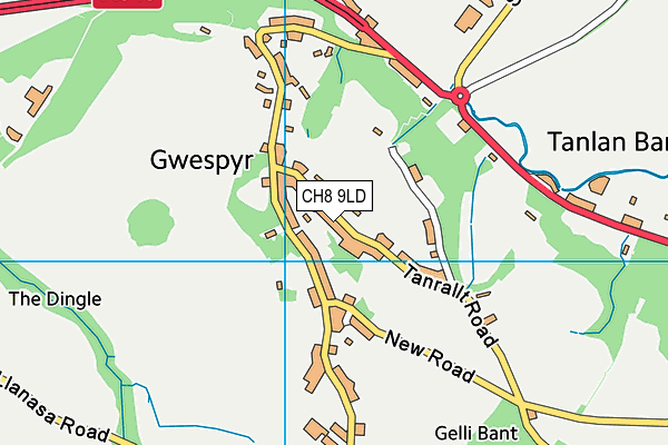 CH8 9LD map - OS VectorMap District (Ordnance Survey) CH8 9LD map - OS VectorMap District (Ordnance Survey)