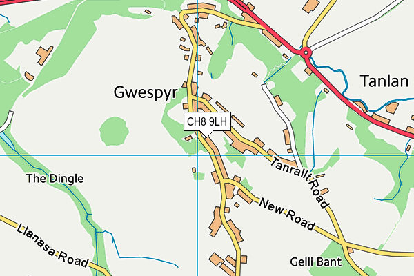 CH8 9LH map - OS VectorMap District (Ordnance Survey) CH8 9LH map - OS VectorMap District (Ordnance Survey)