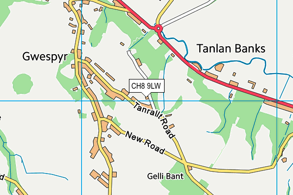 CH8 9LW map - OS VectorMap District (Ordnance Survey) CH8 9LW map - OS VectorMap District (Ordnance Survey)