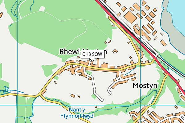 CH8 9QW map - OS VectorMap District (Ordnance Survey)