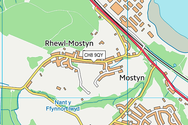 CH8 9QY map - OS VectorMap District (Ordnance Survey) CH8 9QY map - OS VectorMap District (Ordnance Survey)