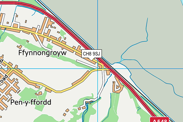 CH8 9SJ map - OS VectorMap District (Ordnance Survey) CH8 9SJ map - OS VectorMap District (Ordnance Survey)