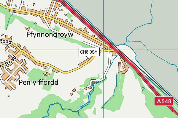 CH8 9SY map - OS VectorMap District (Ordnance Survey) CH8 9SY map - OS VectorMap District (Ordnance Survey)