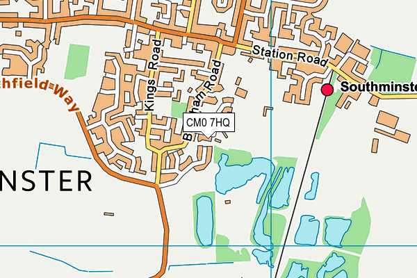 CM0 7HQ map - OS VectorMap District (Ordnance Survey) CM0 7HQ map - OS VectorMap District (Ordnance Survey)