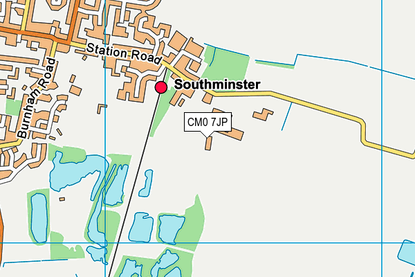 CM0 7JP map - OS VectorMap District (Ordnance Survey) CM0 7JP map - OS VectorMap District (Ordnance Survey)