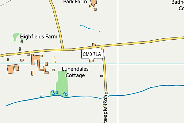 CM0 7LA map - OS VectorMap District (Ordnance Survey) CM0 7LA map - OS VectorMap District (Ordnance Survey)