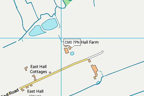 CM0 7PN map - OS VectorMap District (Ordnance Survey) CM0 7PN map - OS VectorMap District (Ordnance Survey)