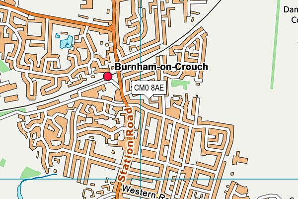 CM0 8AE map - OS VectorMap District (Ordnance Survey) CM0 8AE map - OS VectorMap District (Ordnance Survey)