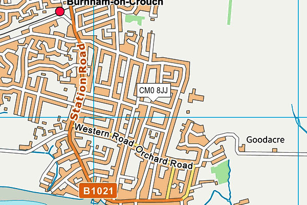 CM0 8JJ map - OS VectorMap District (Ordnance Survey) CM0 8JJ map - OS VectorMap District (Ordnance Survey)