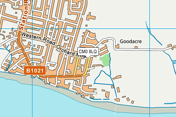 CM0 8LQ map - OS VectorMap District (Ordnance Survey) CM0 8LQ map - OS VectorMap District (Ordnance Survey)