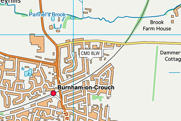 CM0 8LW map - OS VectorMap District (Ordnance Survey) CM0 8LW map - OS VectorMap District (Ordnance Survey)