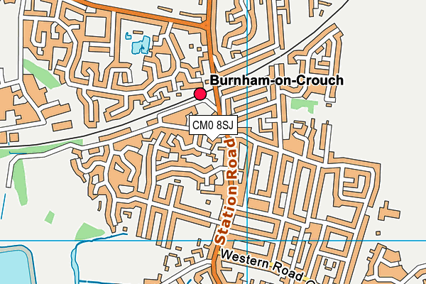 CM0 8SJ map - OS VectorMap District (Ordnance Survey) CM0 8SJ map - OS VectorMap District (Ordnance Survey)