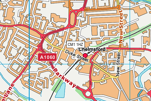 CM1 1HZ map - OS VectorMap District (Ordnance Survey) CM1 1HZ map - OS VectorMap District (Ordnance Survey)