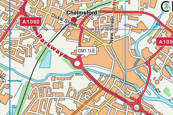 CM1 1LE map - OS VectorMap District (Ordnance Survey)