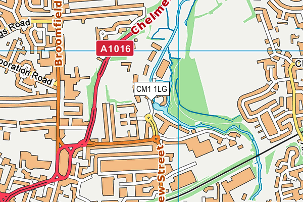 CM1 1LG map - OS VectorMap District (Ordnance Survey) CM1 1LG map - OS VectorMap District (Ordnance Survey)