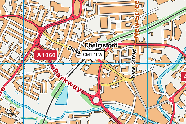 CM1 1LW map - OS VectorMap District (Ordnance Survey) CM1 1LW map - OS VectorMap District (Ordnance Survey)