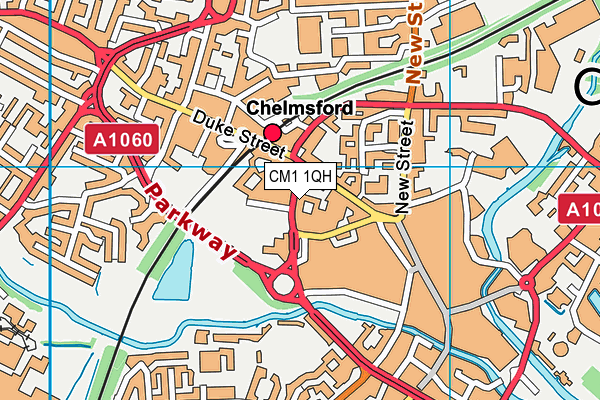 CM1 1QH map - OS VectorMap District (Ordnance Survey) CM1 1QH map - OS VectorMap District (Ordnance Survey)