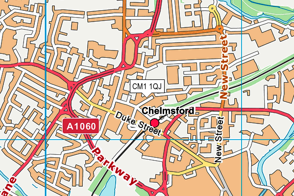CM1 1QJ map - OS VectorMap District (Ordnance Survey) CM1 1QJ map - OS VectorMap District (Ordnance Survey)