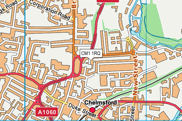 CM1 1RQ map - OS VectorMap District (Ordnance Survey) CM1 1RQ map - OS VectorMap District (Ordnance Survey)