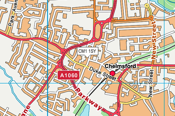 CM1 1SY map - OS VectorMap District (Ordnance Survey) CM1 1SY map - OS VectorMap District (Ordnance Survey)