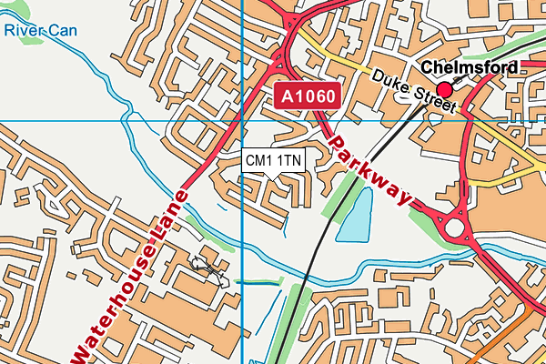 CM1 1TN map - OS VectorMap District (Ordnance Survey) CM1 1TN map - OS VectorMap District (Ordnance Survey)