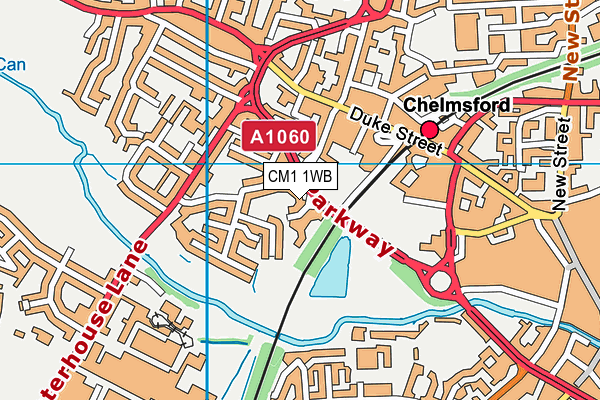 CM1 1WB map - OS VectorMap District (Ordnance Survey) CM1 1WB map - OS VectorMap District (Ordnance Survey)