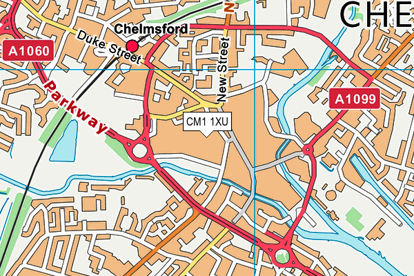 CM1 1XU map - OS VectorMap District (Ordnance Survey) CM1 1XU map - OS VectorMap District (Ordnance Survey)