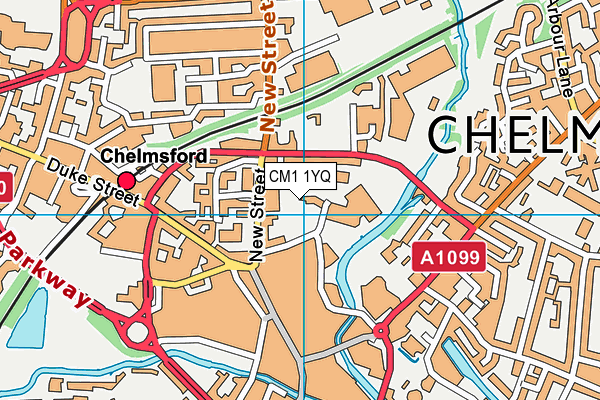 CM1 1YQ map - OS VectorMap District (Ordnance Survey) CM1 1YQ map - OS VectorMap District (Ordnance Survey)