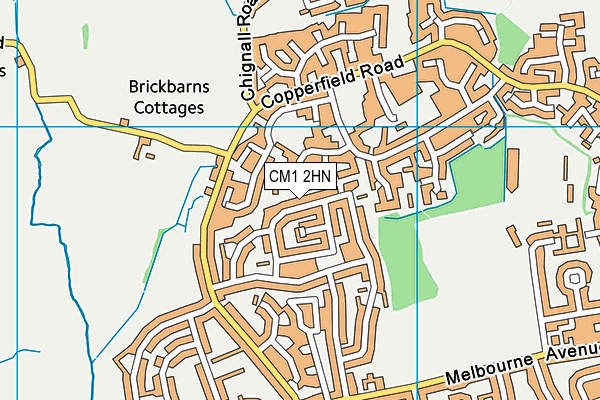 CM1 2HN map - OS VectorMap District (Ordnance Survey) CM1 2HN map - OS VectorMap District (Ordnance Survey)