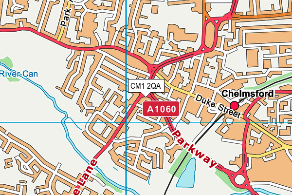 CM1 2QA map - OS VectorMap District (Ordnance Survey) CM1 2QA map - OS VectorMap District (Ordnance Survey)