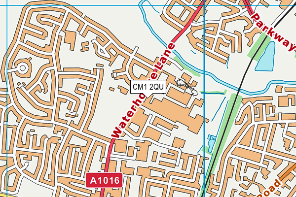 CM1 2QU map - OS VectorMap District (Ordnance Survey) CM1 2QU map - OS VectorMap District (Ordnance Survey)