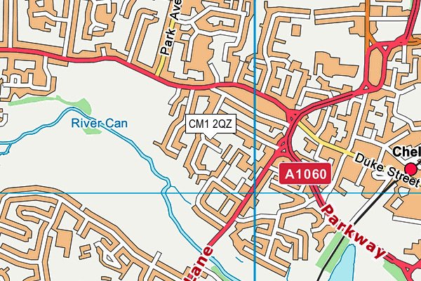 CM1 2QZ map - OS VectorMap District (Ordnance Survey) CM1 2QZ map - OS VectorMap District (Ordnance Survey)