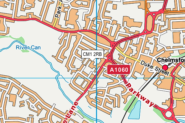 CM1 2RB map - OS VectorMap District (Ordnance Survey) CM1 2RB map - OS VectorMap District (Ordnance Survey)