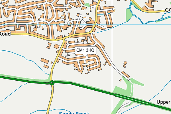 CM1 3HQ map - OS VectorMap District (Ordnance Survey) CM1 3HQ map - OS VectorMap District (Ordnance Survey)