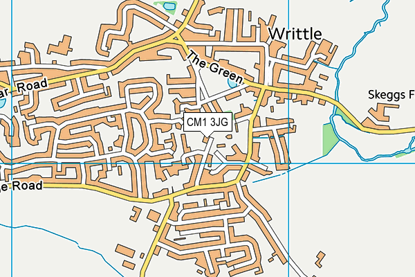 CM1 3JG map - OS VectorMap District (Ordnance Survey) CM1 3JG map - OS VectorMap District (Ordnance Survey)