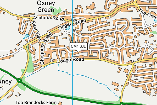 CM1 3JL map - OS VectorMap District (Ordnance Survey)