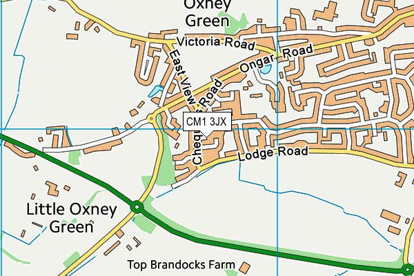 CM1 3JX map - OS VectorMap District (Ordnance Survey)