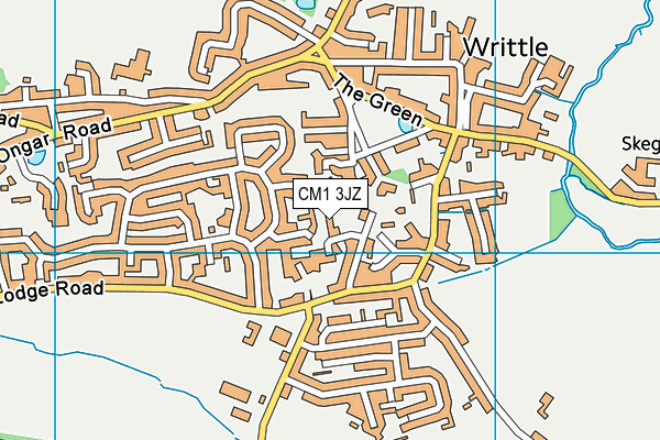 CM1 3JZ map - OS VectorMap District (Ordnance Survey) CM1 3JZ map - OS VectorMap District (Ordnance Survey)