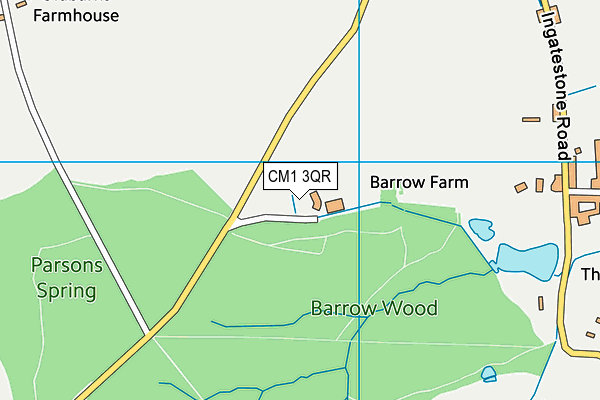 CM1 3QR map - OS VectorMap District (Ordnance Survey)