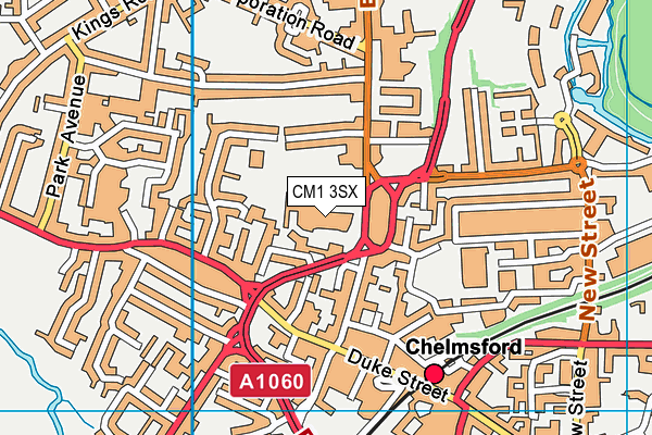 CM1 3SX map - OS VectorMap District (Ordnance Survey) CM1 3SX map - OS VectorMap District (Ordnance Survey)