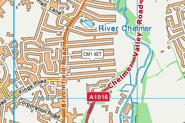 CM1 4ET map - OS VectorMap District (Ordnance Survey) CM1 4ET map - OS VectorMap District (Ordnance Survey)