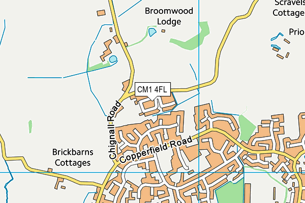 CM1 4FL map - OS VectorMap District (Ordnance Survey) CM1 4FL map - OS VectorMap District (Ordnance Survey)