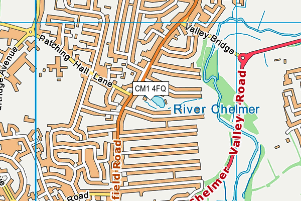 CM1 4FQ map - OS VectorMap District (Ordnance Survey) CM1 4FQ map - OS VectorMap District (Ordnance Survey)