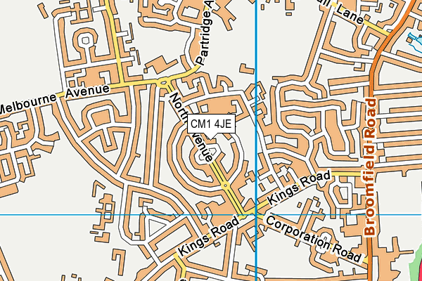 CM1 4JE map - OS VectorMap District (Ordnance Survey) CM1 4JE map - OS VectorMap District (Ordnance Survey)