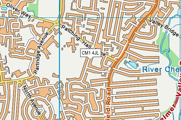 CM1 4JL map - OS VectorMap District (Ordnance Survey) CM1 4JL map - OS VectorMap District (Ordnance Survey)