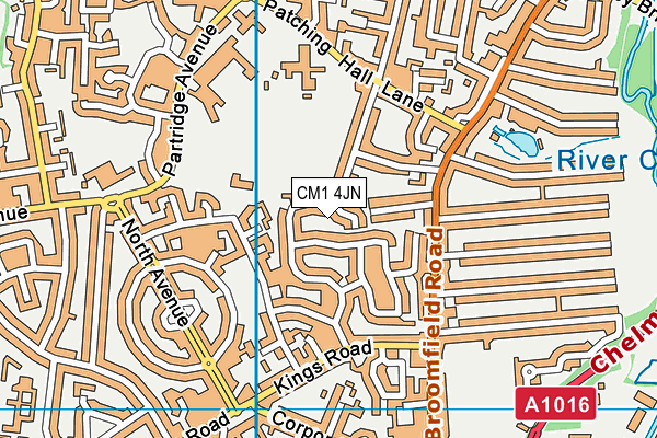 CM1 4JN map - OS VectorMap District (Ordnance Survey) CM1 4JN map - OS VectorMap District (Ordnance Survey)