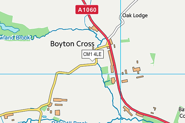 CM1 4LE map - OS VectorMap District (Ordnance Survey) CM1 4LE map - OS VectorMap District (Ordnance Survey)