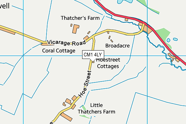CM1 4LY map - OS VectorMap District (Ordnance Survey) CM1 4LY map - OS VectorMap District (Ordnance Survey)