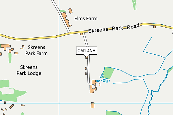 CM1 4NH map - OS VectorMap District (Ordnance Survey)